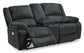 Draycoll DBL REC PWR Loveseat w/Console- Slate Color