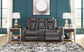 Turbulance PWR REC Loveseat/CON/ADJ HDRST- Quarry Color