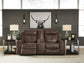 Jesolo DBL Rec Loveseat w/Console- Coffee Color