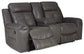 Jesolo DBL Rec Loveseat w/Console- Dark Gray