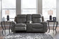 Jesolo DBL Rec Loveseat w/Console- Dark Gray