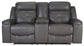 Jesolo DBL Rec Loveseat w/Console- Dark Gray