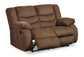 Tulen Reclining Loveseat- Chocolate color