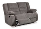 Tulen Reclining Loveseat- Dark Gray Color