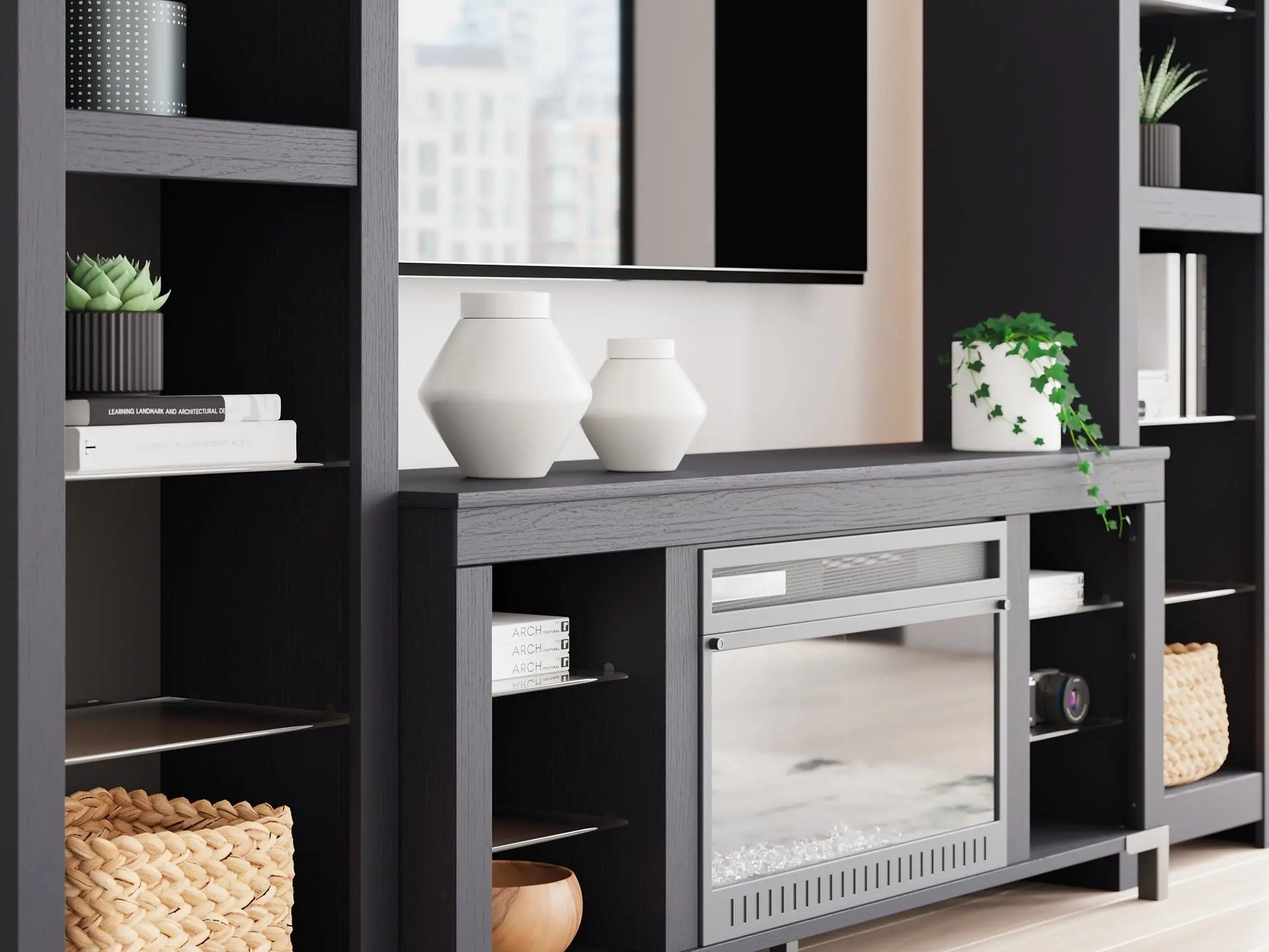 Cayberry 3-Piece Entertainment Center with Electric Fireplace Premier Furniture & Mattress