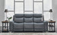 Mindanao PWR REC Sofa with ADJ Headrest-- Steel Color