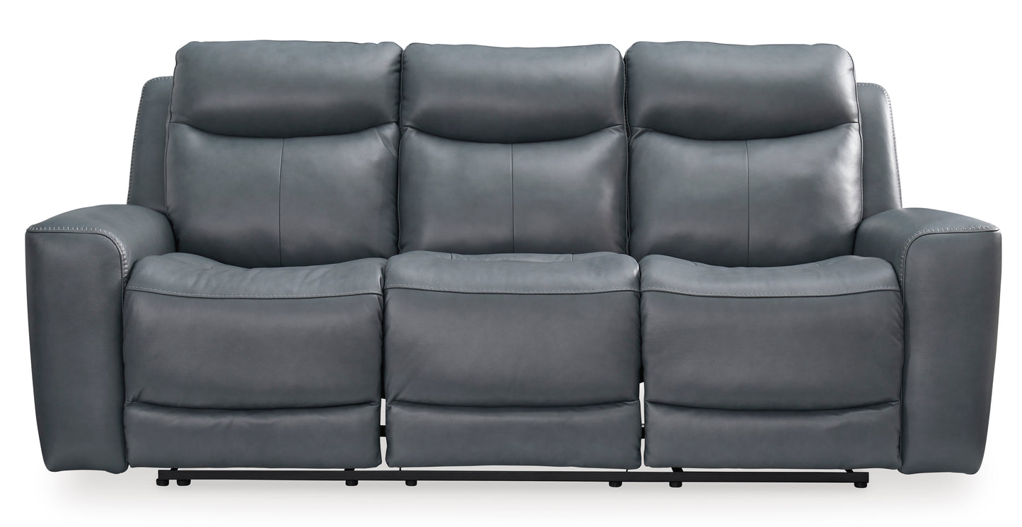 Mindanao PWR REC Sofa with ADJ Headrest-- Steel Color