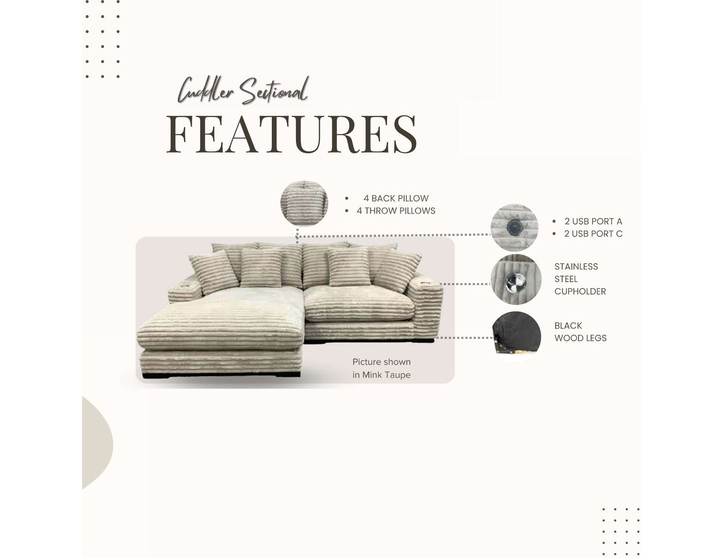 BELIA 3 PC SECTIONAL