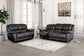 Glarus Leather Rec. sofa and Rec. love seat ( 2 pc set )