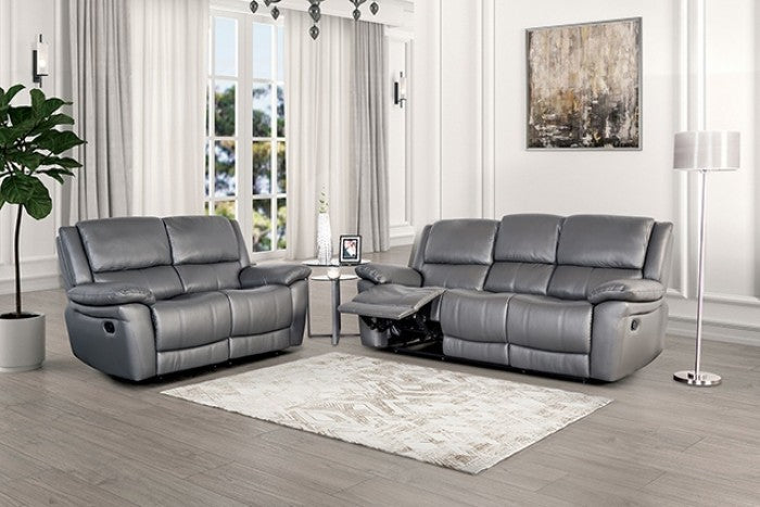 Glarus Leather Rec. sofa and Rec. love seat ( 2 pc set )