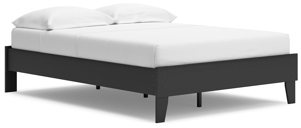 Socalle Full Platform Bed with Dresser, Chest and 2 Nightstands