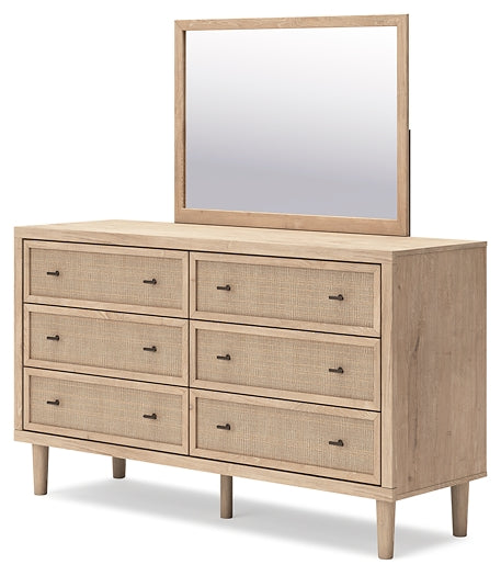 Cielden Queen Panel Bed with Mirrored Dresser, Chest and Nightstand