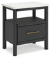 Cadmori Full Upholstered Bed with Mirrored Dresser, Chest and 2 Nightstands