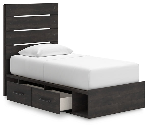 Hollivern Twin Panel Bed with Storage