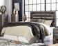 Drystan King Panel Headboard with Mirrored Dresser Premier Furniture & Mattress