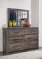 Drystan King Panel Headboard with Mirrored Dresser Premier Furniture & Mattress