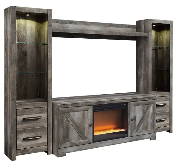 Wynnlow 4-Piece Entertainment Center with Electric Fireplace Premier Furniture & Mattress