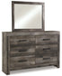 Wynnlow Queen Panel Bed with Mirrored Dresser Premier Furniture & Mattress