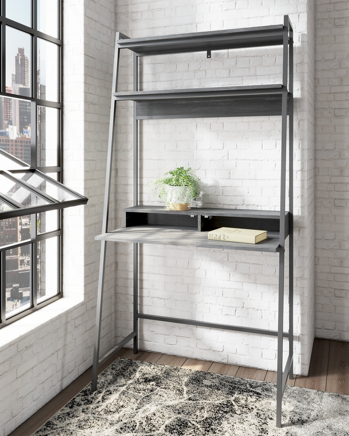 Yarlow Home Office Desk and Shelf Premier Furniture & Mattress