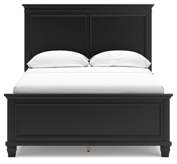 Lanolee Full Panel Bed with Mirrored Dresser, Chest and 2 Nightstands