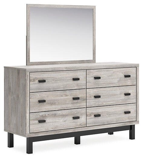 Vessalli Queen Panel Headboard with Mirrored Dresser, Chest and Nightstand