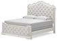 Arlendyne King Upholstered Bed with Mirrored Dresser and 2 Nightstands